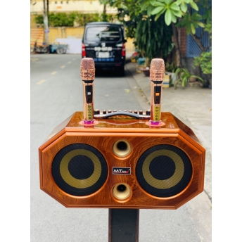 Loa Xách Tay Sang Trọng Full Gỗ MTMAX G5Pro Hệ Thống 8 Loa Âm Thanh Đa Chiều Bass20 Đôi Công Suất 500W Công Nghệ Bass Boost Nghe Nhạc Căng Ấm, Tiếng Lên Siêu Rõ Đi Kèm Cặp Micro Hát Nhẹ Vang Sâu