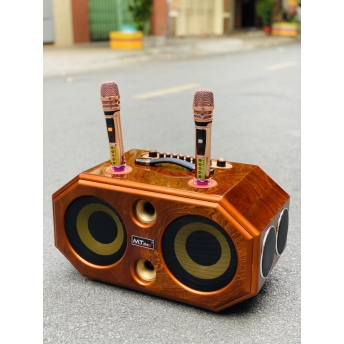 Loa Xách Tay Sang Trọng Full Gỗ MTMAX G5Pro Hệ Thống 8 Loa Âm Thanh Đa Chiều Bass20 Đôi Công Suất 500W Công Nghệ Bass Boost Nghe Nhạc Căng Ấm, Tiếng Lên Siêu Rõ Đi Kèm Cặp Micro Hát Nhẹ Vang Sâu