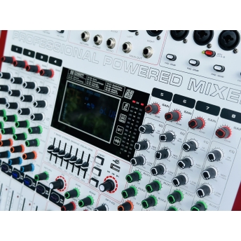 Mixer Cao Cấp Liên Công Suất MTMAX F23Pro 8 Đường Line 7 Band Equalizer Mượt Mà 99 Hiệu Ứng Chuyên Nghiệp DSP Bluetooth 5.0 Nguồn Điện Phantom + 48V Chất Lượng Cao