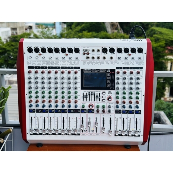 Mixer Cao Cấp Liên Công Suất MTMAX F25Pro 12 Đường Line Công Suất 950W + 950W 7 Band Equalizer Mượt Mà 99 Hiệu Ứng Chuyên Nghiệp DSP Bluetooth 5.0 Nguồn Điện Phantom + 48V Chất Lượng Cao