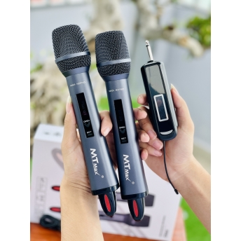 Micro Không Dây Cao Cấp MTMAX H2PRO - Cao Cấp Với Khả Năng Pin Nam Châm Hút Tự Động Sạc. Khả Năng Bắt Sóng Cao 50 - 100M, Chuyên Dùng Cho Karaoke Gia Đình, Phòng Trà, Quán Bar, Bảo Hành 12 Tháng