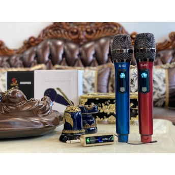 Micro Không Dây SGMAX G02 , Mẫu 2 Mic Mới, Chuyên Dùng Cho karaoke Hát Nhẹ