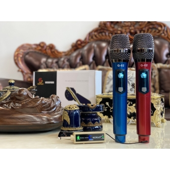 Micro Không Dây SGMAX G02 , Mẫu 2 Mic Mới, Chuyên Dùng Cho karaoke Hát Nhẹ