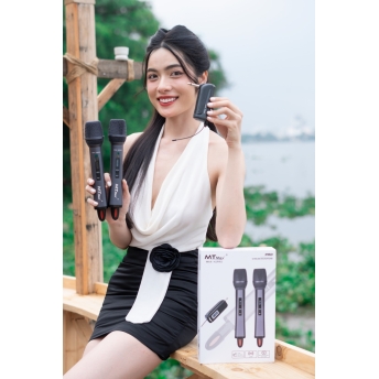 Micro Không Dây Cao Cấp MTMAX H2PRO - Cao Cấp Với Khả Năng Pin Nam Châm Hút Tự Động Sạc. Khả Năng Bắt Sóng Cao 50 - 100M, Chuyên Dùng Cho Karaoke Gia Đình, Phòng Trà, Quán Bar, Bảo Hành 12 Tháng