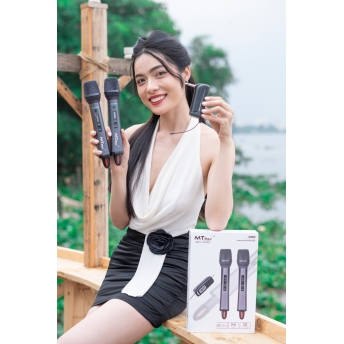 Micro Không Dây Cao Cấp MTMAX H2PRO - Cao Cấp Với Khả Năng Pin Nam Châm Hút Tự Động Sạc. Khả Năng Bắt Sóng Cao 50 - 100M, Chuyên Dùng Cho Karaoke Gia Đình, Phòng Trà, Quán Bar, Bảo Hành 12 Tháng