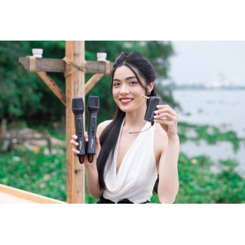 Micro Không Dây Cao Cấp MTMAX H2PRO - Cao Cấp Với Khả Năng Pin Nam Châm Hút Tự Động Sạc. Khả Năng Bắt Sóng Cao 50 - 100M, Chuyên Dùng Cho Karaoke Gia Đình, Phòng Trà, Quán Bar, Bảo Hành 12 Tháng