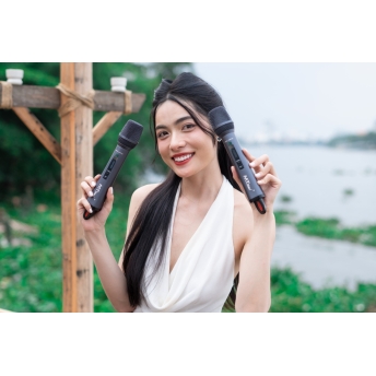 Micro Không Dây Cao Cấp MTMAX H2PRO - Cao Cấp Với Khả Năng Pin Nam Châm Hút Tự Động Sạc. Khả Năng Bắt Sóng Cao 50 - 100M, Chuyên Dùng Cho Karaoke Gia Đình, Phòng Trà, Quán Bar, Bảo Hành 12 Tháng
