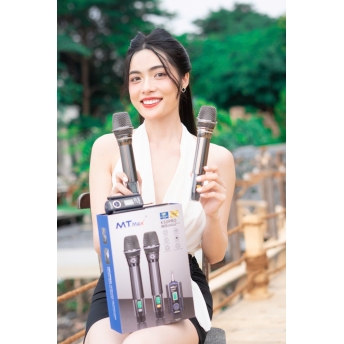 Micro Cao Cấp MTMAX K50PRO - Micro Karaoke Không Dây Đa Năng Sử Dụng Cho Tất Loại Loa Kéo, Vang, Amply Thiết Kế Mới Lạ Siêu Đẹp Bắt Sóng Xa Đến 100M Bảo Hành 12 Tháng