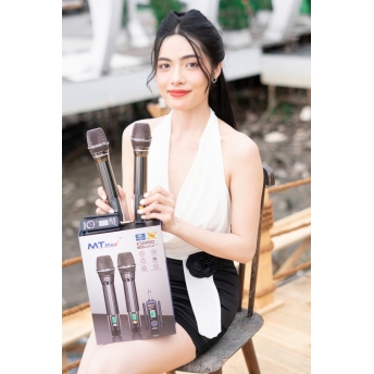 Micro Cao Cấp MTMAX K50PRO - Micro Karaoke Không Dây Đa Năng Sử Dụng Cho Tất Loại Loa Kéo, Vang, Amply Thiết Kế Mới Lạ Siêu Đẹp Bắt Sóng Xa Đến 100M Bảo Hành 12 Tháng