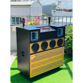 Loa Kéo Di Động MTMAX BK819Plus, Công Suất Cực Khủng 1000W, Hệ Thống 2 Bass Đôi 40, 4 Trung, 2 Treble, Âm Thanh Cực Khủng, Kèm 2 Micro Không Dây Cao Cấp, Chuyên Karaoke Không Gian Lớn, Quán Bar