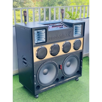 Loa Kéo Di Động MTMAX BK819Plus, Công Suất Cực Khủng 1000W, Hệ Thống 2 Bass Đôi 40, 4 Trung, 2 Treble, Âm Thanh Cực Khủng, Kèm 2 Micro Không Dây Cao Cấp, Chuyên Karaoke Không Gian Lớn, Quán Bar