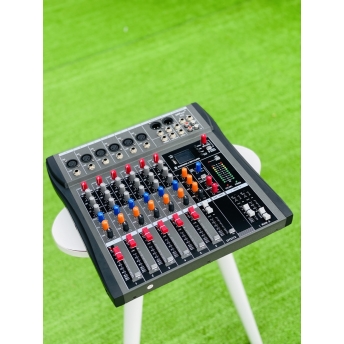 Mixer MTMAX KT6 Cao Cấp Với 6 Đường Line Chuyên Nâng Cấp Loa Kéo, Dàn Karaoke, Sân Khấu, Hội Nghị, Bữa Tiệc Tặng Dây Canon Ra Hoa Sen