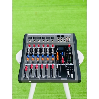 Mixer MTMAX KT6 Cao Cấp Với 6 Đường Line Chuyên Nâng Cấp Loa Kéo, Dàn Karaoke, Sân Khấu, Hội Nghị, Bữa Tiệc Tặng Dây Canon Ra Hoa Sen