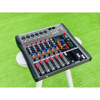 Mixer MTMAX KT6 Cao Cấp Với 6 Đường Line Chuyên Nâng Cấp Loa Kéo, Dàn Karaoke, Sân Khấu, Hội Nghị, Bữa Tiệc Tặng Dây Canon Ra Hoa Sen