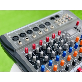 Mixer MTMAX KT6 Cao Cấp Với 6 Đường Line Chuyên Nâng Cấp Loa Kéo, Dàn Karaoke, Sân Khấu, Hội Nghị, Bữa Tiệc Tặng Dây Canon Ra Hoa Sen