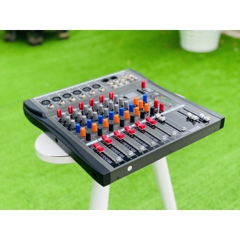 Mixer MTMAX KT6 Cao Cấp Với 6 Đường Line Chuyên Nâng Cấp Loa Kéo, Dàn Karaoke, Sân Khấu, Hội Nghị, Bữa Tiệc Tặng Dây Canon Ra Hoa Sen
