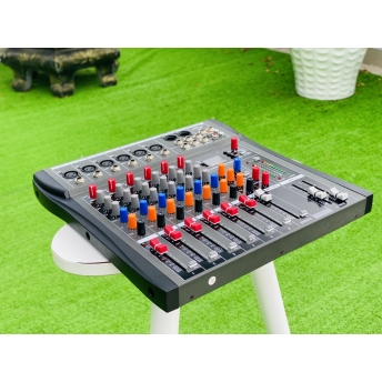 Mixer MTMAX KT6 Cao Cấp Với 6 Đường Line Chuyên Nâng Cấp Loa Kéo, Dàn Karaoke, Sân Khấu, Hội Nghị, Bữa Tiệc Tặng Dây Canon Ra Hoa Sen