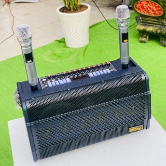 Loa Xách Tay Bluetooth HD 2288, Hệ Thống 2 Bass Đôi 16, 6 Treble, 1 Trung, Công Suất Cực Đại 300W, Âm Thanh Mạnh Mẽ, Chất Âm Trong, Kèm 2 Micro Không Dây Chống Hú, Bắt Sóng Nhạy, Hút Âm Tốt