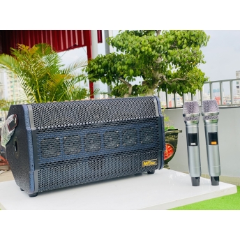Loa Xách Tay Bluetooth HD 2288, Hệ Thống 2 Bass Đôi 16, 6 Treble, 1 Trung, Công Suất Cực Đại 300W, Âm Thanh Mạnh Mẽ, Chất Âm Trong, Kèm 2 Micro Không Dây Chống Hú, Bắt Sóng Nhạy, Hút Âm Tốt