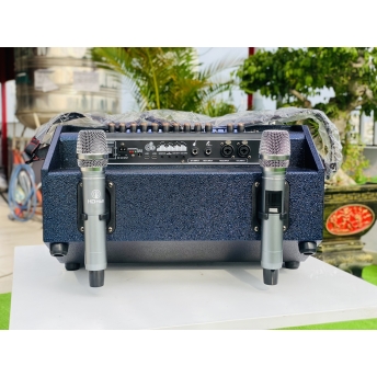 Loa Xách Tay Bluetooth HD 2288, Hệ Thống 2 Bass Đôi 16, 6 Treble, 1 Trung, Công Suất Cực Đại 300W, Âm Thanh Mạnh Mẽ, Chất Âm Trong, Kèm 2 Micro Không Dây Chống Hú, Bắt Sóng Nhạy, Hút Âm Tốt