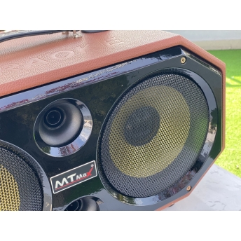 Loa Xách Tay Bluetooth MTMAX E6 Pro, Bọc Da Thủ Công Cao Cấp, Hệ Thống 16 Loa 2 Bass 16, 12 Trung, 2 Treble, Công Suất Cực Đại 550W, Kèm 2 Micro Không Dây Cao Cấp, Phù Hợp Karaoke, Nghe Nhạc, Quán Cà Phê, Dã Ngoại