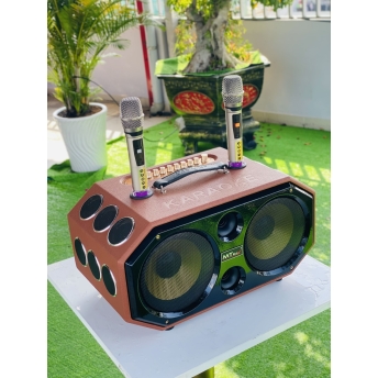 Loa Xách Tay Bluetooth MTMAX E6 Pro, Bọc Da Thủ Công Cao Cấp, Hệ Thống 16 Loa 2 Bass 16, 12 Trung, 2 Treble, Công Suất Cực Đại 550W, Kèm 2 Micro Không Dây Cao Cấp, Phù Hợp Karaoke, Nghe Nhạc, Quán Cà Phê, Dã Ngoại