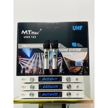 Micro Đầu Thu Cao Cấp Chính Hãng MTMAX UGX123 Tích Hợp Sóng UHF Cho Âm Thanh Ổn Định, Bắt Sóng Siêu Xa Lớp Phủ Nano Cao Cấp, Phù Hợp Karaoke Gia Đình, Hội Nghị, Quán Bar