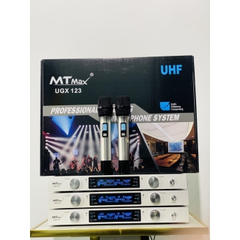 Micro Đầu Thu Cao Cấp Chính Hãng MTMAX UGX123 Tích Hợp Sóng UHF Cho Âm Thanh Ổn Định, Bắt Sóng Siêu Xa Lớp Phủ Nano Cao Cấp, Phù Hợp Karaoke Gia Đình, Hội Nghị, Quán Bar