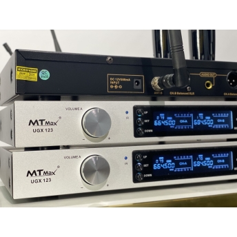 Micro Đầu Thu Cao Cấp Chính Hãng MTMAX UGX123 Tích Hợp Sóng UHF Cho Âm Thanh Ổn Định, Bắt Sóng Siêu Xa Lớp Phủ Nano Cao Cấp, Phù Hợp Karaoke Gia Đình, Hội Nghị, Quán Bar
