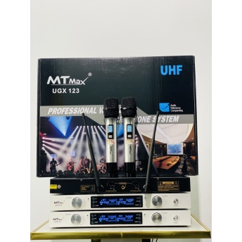 Micro Đầu Thu Cao Cấp Chính Hãng MTMAX UGX123 Tích Hợp Sóng UHF Cho Âm Thanh Ổn Định, Bắt Sóng Siêu Xa Lớp Phủ Nano Cao Cấp, Phù Hợp Karaoke Gia Đình, Hội Nghị, Quán Bar