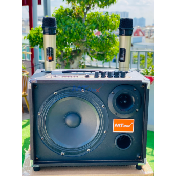 Loa Xách Tay Bluetooth MTMAX AT-T9 Plus Công Suất 150 - 200W, Bass 20, 1 Treble Cho Âm Thanh Mạnh Mẽ, Căng Ấm, Kèm 2 Micro Không Dây Cao Cấp, Chống Rè, Hú Hiệu Quả, Bảo Hành 12 Tháng