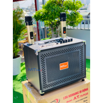 Loa Xách Tay Bluetooth MTMAX AT-T9 Plus Công Suất 150 - 200W, Bass 20, 1 Treble Cho Âm Thanh Mạnh Mẽ, Căng Ấm, Kèm 2 Micro Không Dây Cao Cấp, Chống Rè, Hú Hiệu Quả, Bảo Hành 12 Tháng