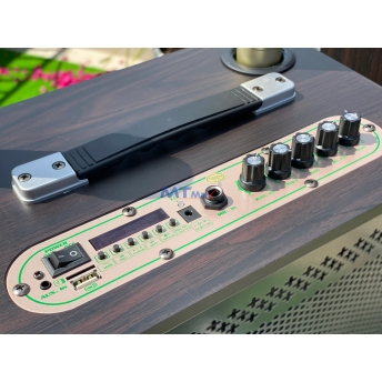 Loa Xách Tay Bluetooth MTMAX AT-T9 Plus Công Suất 150 - 200W, Bass 20, 1 Treble Cho Âm Thanh Mạnh Mẽ, Căng Ấm, Kèm 2 Micro Không Dây Cao Cấp, Chống Rè, Hú Hiệu Quả, Bảo Hành 12 Tháng