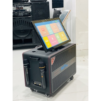 Loa Màn Hình Cao Cấp MTMAX 262 Pro Màn Hình 21 Inch Sắc Nét Bass 30, 2 Trung, 2 Treble Công Suất Lên Đến 500W, Kèm 2 Micro Không Dây Hát Karaoke, Đám Cưới