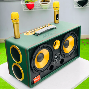 Loa Xách Tay Bọc Da Cao Cấp MTMAX VB-89 Pro Công Suất Lên Đến 500W, Bass 20, 1 Trung, 1 Treble, Kèm 2 Micro Không Dây Chống Hú