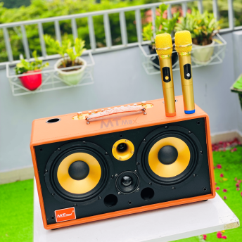 Loa Xách Tay Bọc Da Cao Cấp MTMAX VB-89 Pro Công Suất Lên Đến 500W, Bass 20, 1 Trung, 1 Treble, Kèm 2 Micro Không Dây Chống Hú