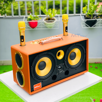 Loa Xách Tay Bọc Da Cao Cấp MTMAX VB-89 Pro Công Suất Lên Đến 500W, Bass 20, 1 Trung, 1 Treble, Kèm 2 Micro Không Dây Chống Hú