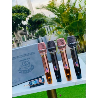 Bộ 4 Micro Không Dây Đa Năng MTMAX K72 - Hút Âm Tốt, Chống Hú Hiệu Quả - Sạc Pin Ngay Trên Mic – Đầu Thu Xoay 90 Độ
