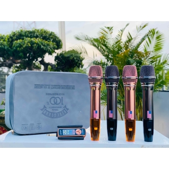 Bộ 4 Micro Không Dây Đa Năng MTMAX K72 - Hút Âm Tốt, Chống Hú Hiệu Quả - Sạc Pin Ngay Trên Mic – Đầu Thu Xoay 90 Độ