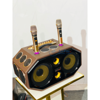 Loa Xách Tay Karaoke Bọc Da Cao Cấp MTMAX Y8 Pro Hệ Thống Bass Đôi 20, 16 Đường Tiếng Mạnh Mẽ, Tặng Kèm 2 Micro Không Dây Chống Hú, Hát Vang