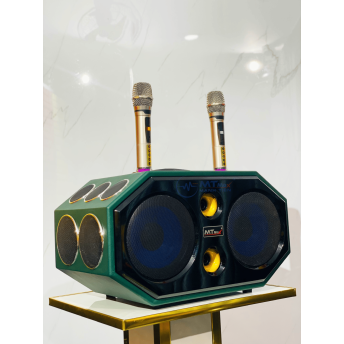 Loa Xách Tay Karaoke Bọc Da Cao Cấp MTMAX Y8 Pro Hệ Thống Bass Đôi 20, 16 Đường Tiếng Mạnh Mẽ, Tặng Kèm 2 Micro Không Dây Chống Hú, Hát Vang