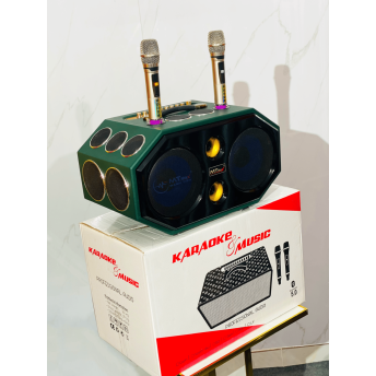 Loa Xách Tay Karaoke Bọc Da Cao Cấp MTMAX Y8 Pro Hệ Thống Bass Đôi 20, 16 Đường Tiếng Mạnh Mẽ, Tặng Kèm 2 Micro Không Dây Chống Hú, Hát Vang