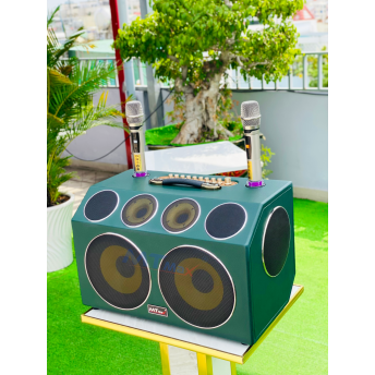 Loa Xách Tay Karaoke Bọc Da Cao Cấp MTMAX Y5 Pro Hệ Thống Bass Đôi 20, 8 Đường Tiếng Mạnh Mẽ, Tặng Kèm 2 Micro Không Dây Bắt Sóng Xa, Chống Hú, Karaoke Giải Trí Đa Năng