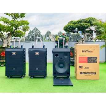 Loa Kéo Karaoke Cao Cấp MTMAX 1003 Hệ Thống Bass 40, 1 Trung,1 Treble,  Công Suất Cực Đại 1000W Chip DSP Siêu Hiện Đại, Kèm 2 Micro UHF Cao Cấp, Nâng Tone Giọng, Trong Trẻo