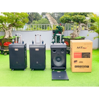 Loa Kéo Karaoke Cao Cấp MTMAX 1003 Hệ Thống Bass 40, 1 Trung,1 Treble,  Công Suất Cực Đại 1000W Chip DSP Siêu Hiện Đại, Kèm 2 Micro UHF Cao Cấp, Nâng Tone Giọng, Trong Trẻo