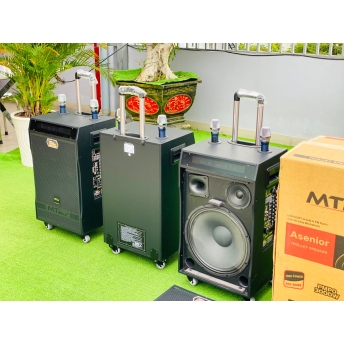 Loa Kéo Karaoke Cao Cấp MTMAX 1003 Hệ Thống Bass 40, 1 Trung,1 Treble,  Công Suất Cực Đại 1000W Chip DSP Siêu Hiện Đại, Kèm 2 Micro UHF Cao Cấp, Nâng Tone Giọng, Trong Trẻo