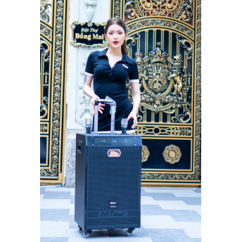 Loa Kéo Karaoke MTMAX 1002 Hệ Thống Bass 30, 1 Trung, 1 Treble, Công Suất 450 -  500W, Kèm 2 Micro Bắt Sóng Xa, Chống Hú, Loa Chơi Được Từ 30 Người Trở Lên, Karaoke Gia Đình, Phòng Trà