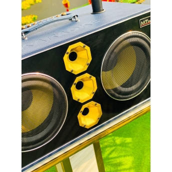Loa Karaoke Xách Tay Bọc Da Cao Cấp MTMAX V2 Pro 11 Đường Tiếng, Bass Đôi 25CM, 3 Treble, 8 Trung, Công Suất Cực Đại 1500W, Kèm 2 Micro Không Dây Hiện Đại, Chống Hú
